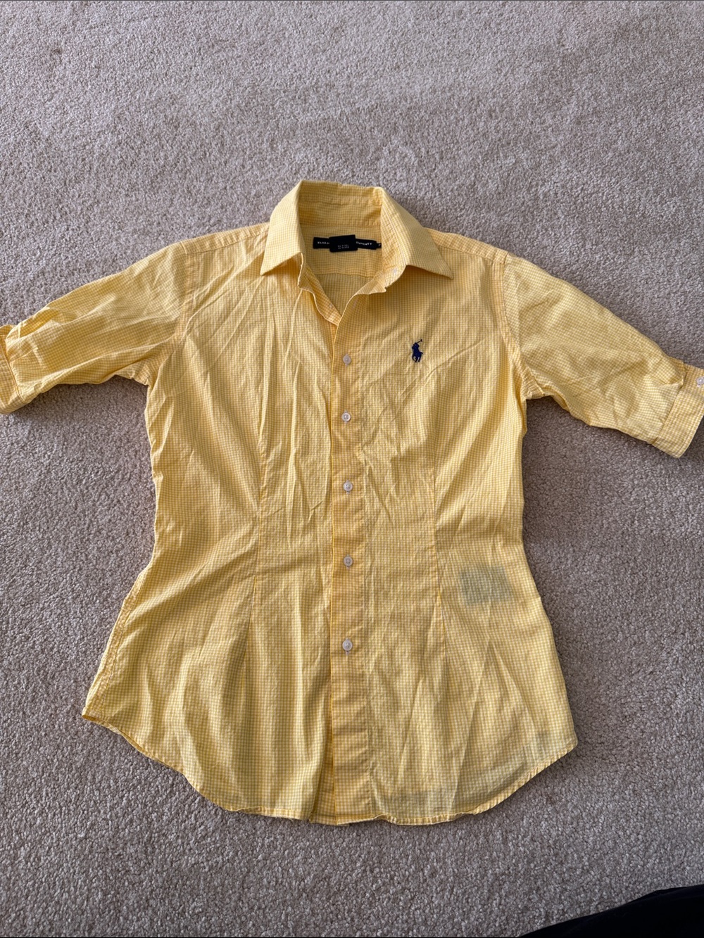 Ralph Lauren Sport Yellow Short-Sleeve Button-Down Shirt